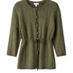 Ann Taylor olive Green Cardigan Sweater